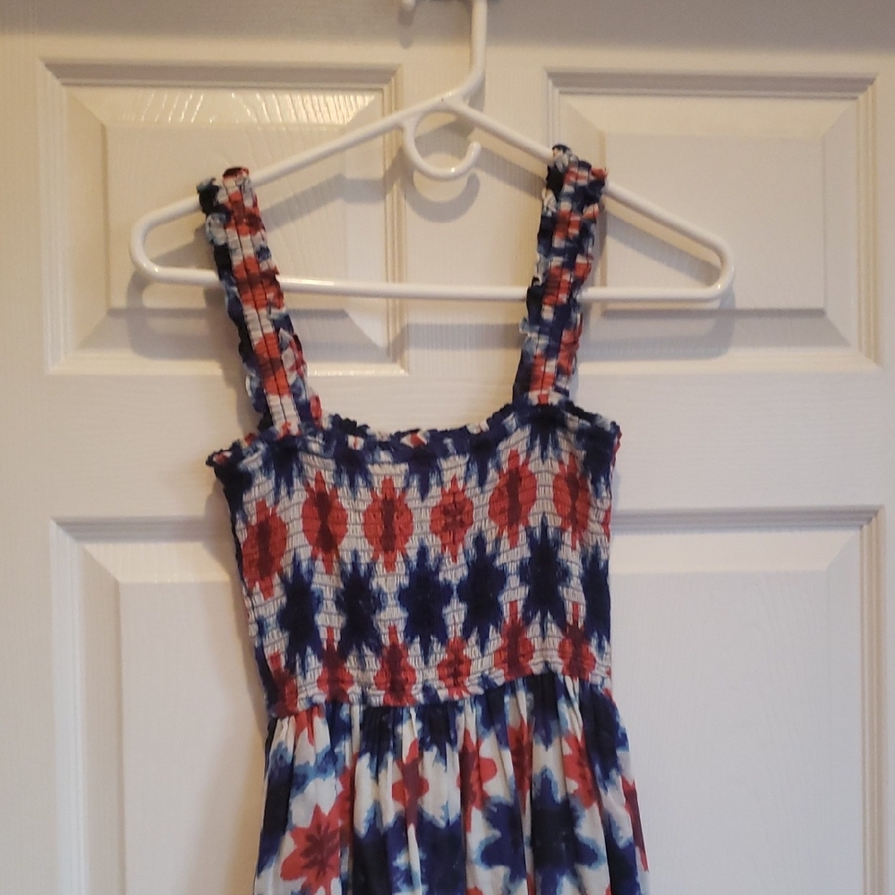 Banjanan Vibrant Red and Blue Maxi Dress